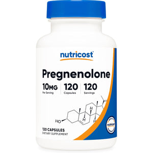Nutricost Pregnenolone 10Mg, 120 Capsules - Non-Gmo, Gluten Free, Vegetarian Capsules
