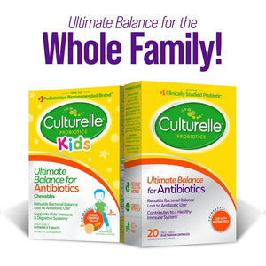 Culturelle Probiotics Ultimate Balance Probiotic for Use with Antibiotics - 20 Count – Probiotic Capsules Help Restore Good Bacteria Lost during Antibiotic Use & Contribute to a Healthy Immune System