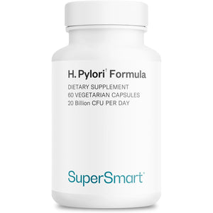 Supersmart H. Pylori Formula 20 Billion CFU per Day - Natural Probiotic Lactobacillus Reuteri DSM 17648 Supplement | Non-Gmo & Gluten Free - 60 Vegetarian Capsules