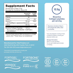 Vital Proteins® Professional Daily Foundational Support, 12G Bioactive Collagen Peptides, Reduces Fine Lines & Wrinkles, Supports Joint Mobility**
