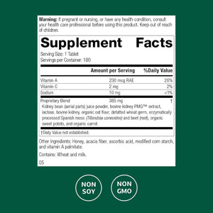 Standard Process Renafood - Supports Healthy Kidney Function & Antioxidant Activity - Contains Vitamins a - Non-Soy - 180 Tablets