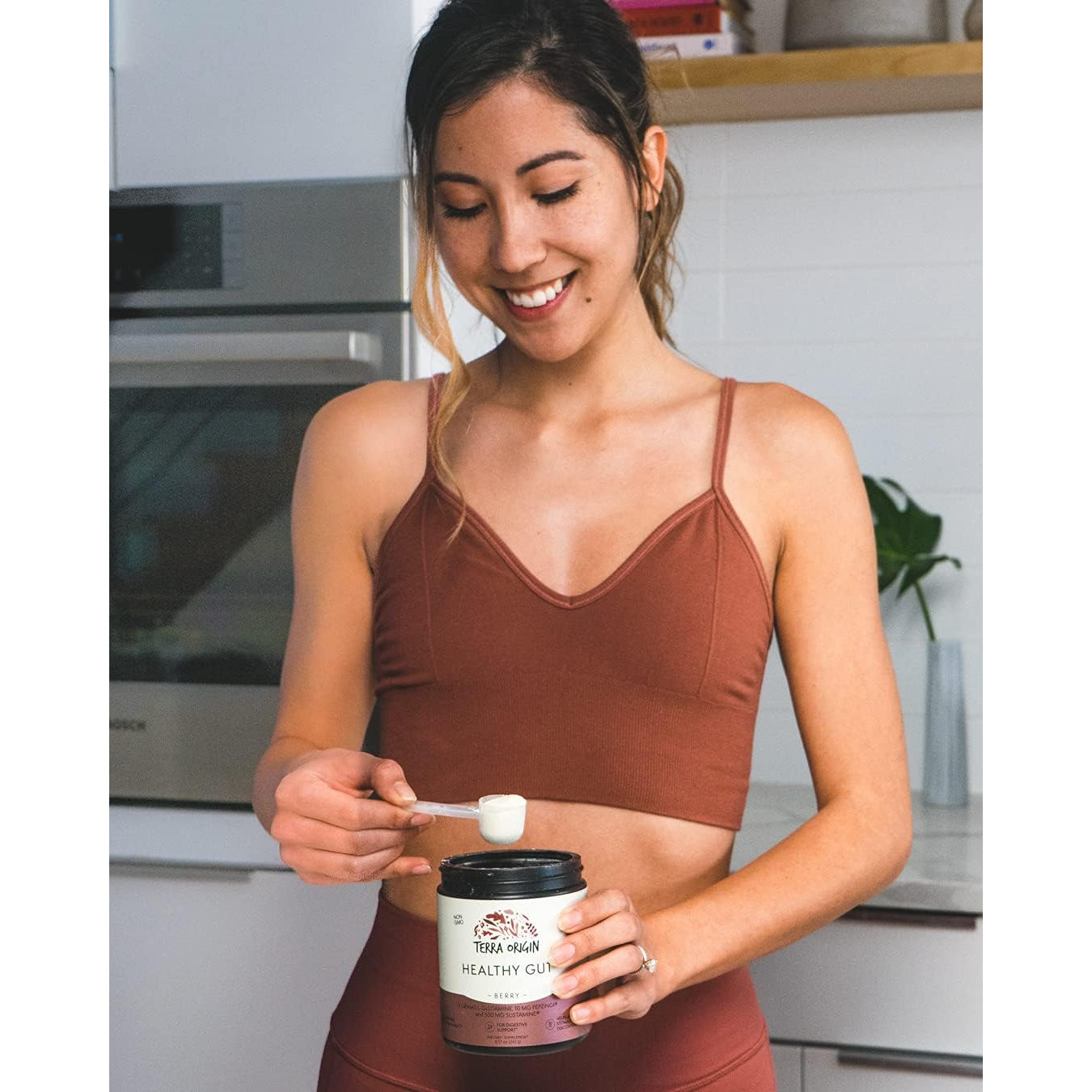 TERRA ORIGIN Healthy Gut Powder (Berry Flavor) |30-Servings with L-Glutamine, Zinc, Glucosamine, Slippery Elm Bark, Marshmallow Root and More!