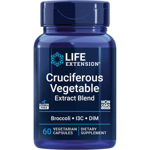 Life Extension Cruciferous Vegetable Extract Blend, Broccoli Extract, I3C, Helps Maintain DNA Health & Already Healthy Hormone Levels, Gluten Free, Non-Gmo, Vegetarian, 60 Capsules
