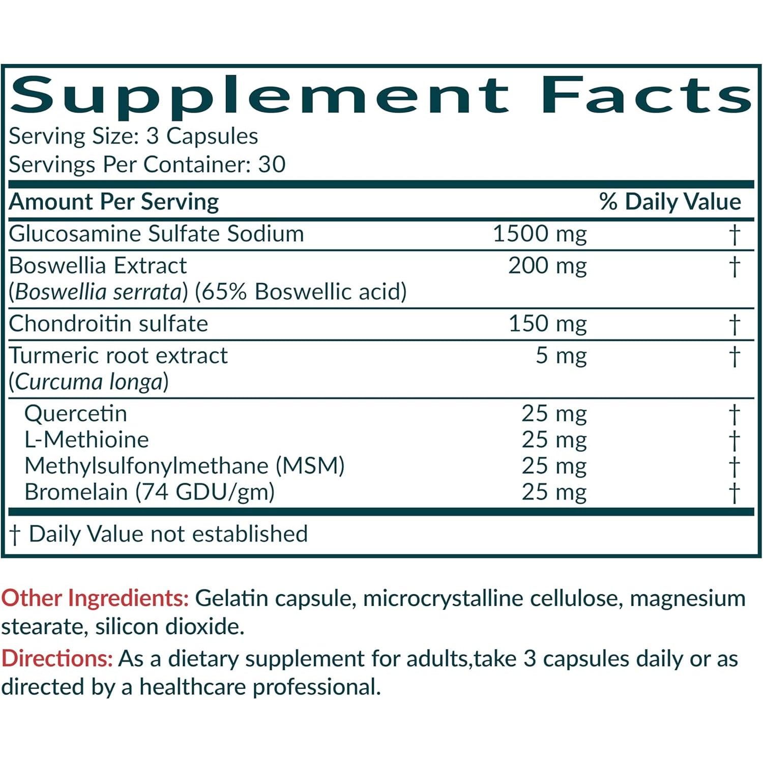 Futurebiotics Glucosamine Chondroitin Turmeric & MSM Advanced Joint Formula, Supports Healthy Joints & Mobility - Non-Gmo, 90 Capsules