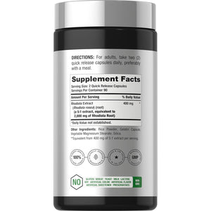 Horbäach Rhodiola Rosea Capsules | 180 Count | Non-Gmo, Gluten Free Supplement