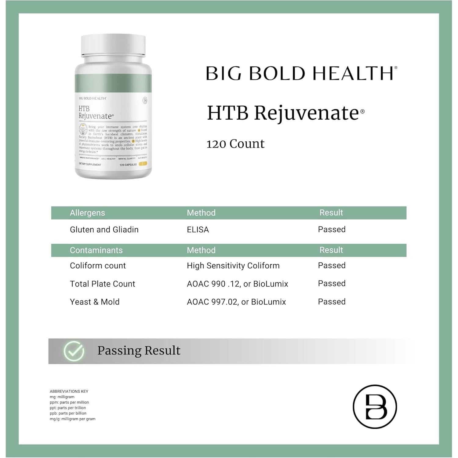 BIG BOLD HEALTH HTB Immune Rejuvenate - Himalayan Tartary Buckwheat - Polyphenols Supplement for Immune Support - Gluten Free, Dairy Free, Non-Gmo Formula - 120 Vegetarian Capsules (2 Month Supply)