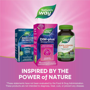 Nature'S Way Dim-Plus DIM Supplement, Br-Diindolylmethane 100 Mg per 2- Capsules, Supports Balanced Estrogen Metabolism, Prostate Function, and Premenstrual Breast Comfort*, 120 Vegan Capsules