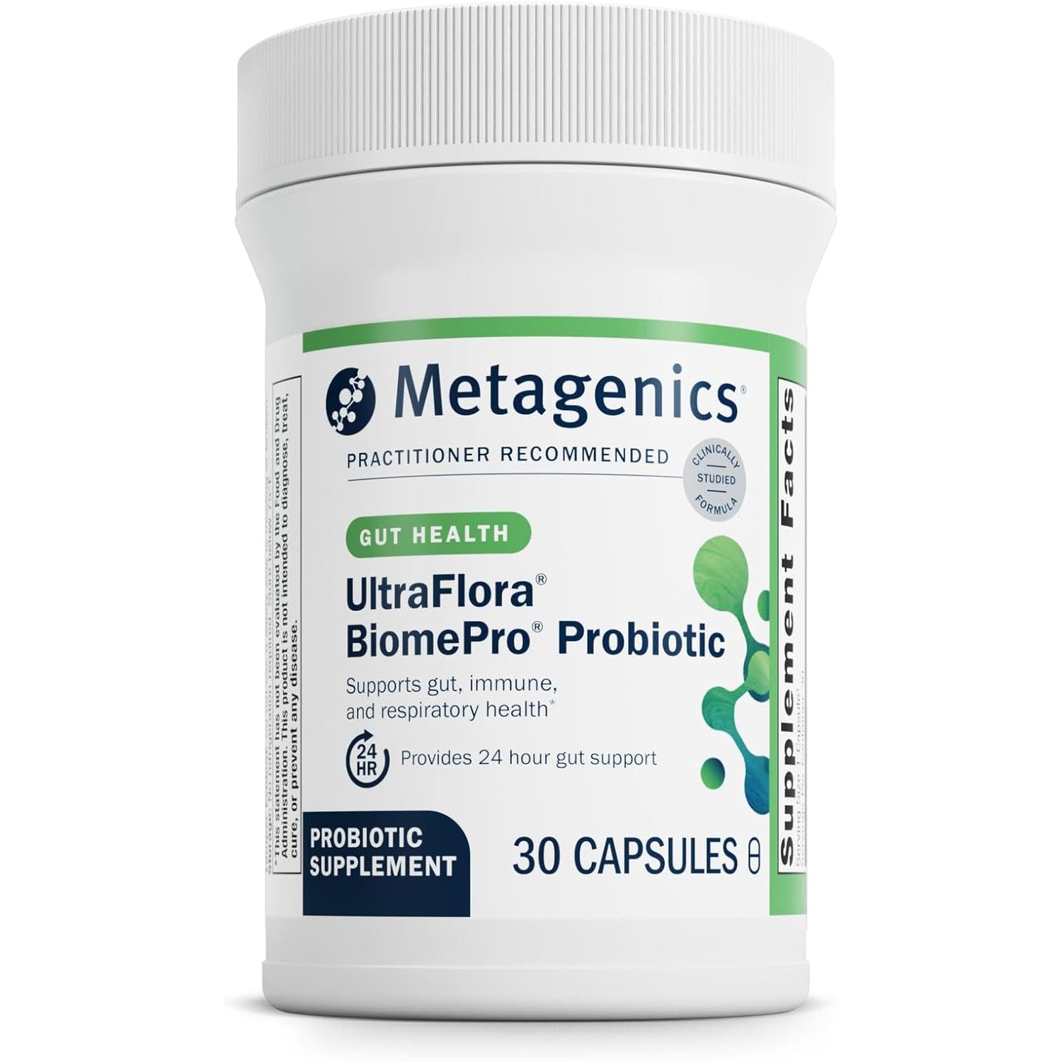 Metagenics Ultraflora Biomepro Probiotic Supplement - 105 Billion CFU Multistrain Formula with Lactobacillus Acidophilus - Shelf-Stable for Digestive Health, Gut Flora & Immune Support* - 30 Capsules