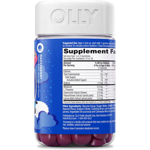 OLLY Kids Sleep Gummies, 0.5Mg Melatonin, L Theanine, Chamomile, and Lemon Balm, Raspberry - 70 Count