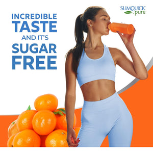 Slimquick Extra Strength Weight Management Drink Mix for Women, Tangerine - Helps Metabolism, Keeps Full for Longer with Green Tea, Caffine, Chaste Tree, Rhodiola Extract - 26 Count