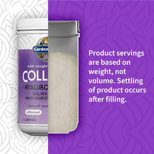 Garden of Life Marine & Grass-Fed Collagen Peptides Powder Supplement (Type I, III) with Probiotics, Bcaas & Hyaluronic Acid for Radiant Hair, Skin & Nails – Unflavored, 20G per Serving, 12 Servings