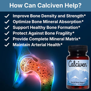 Calciven - Natural Bone Support Supplement - Non-Gmo, Gluten-Free