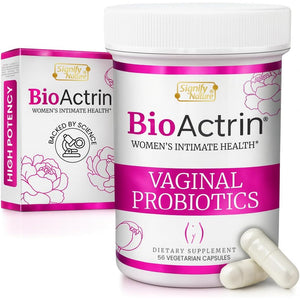 SIGNIFY NATURE Bioactrin Vaginal Probiotics for Women - Bacterial Vaginosis & Yeast Infection Treatment - BV Probiotic - Ph Vaginitis Support-28 Pills