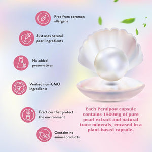 Organic Pearl Powder Capsules 1500Mg | Premium Pearl Extract for Skin Radiance, Eye Wellness & Nail Resilience | 100% Natural Calcium & Amino Acids | Non-Gmo, Vegan, 60 Capsules