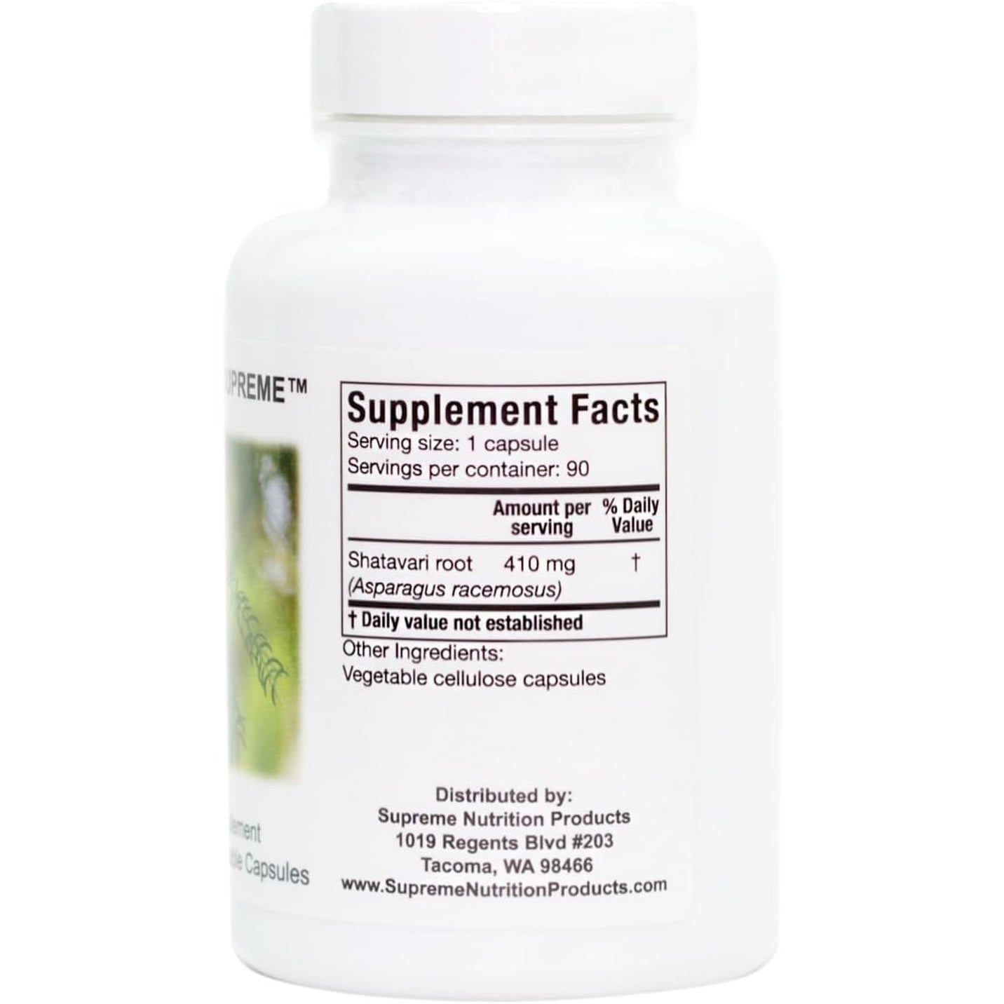 Supreme Nutrition Shatavari Supreme, 90 Pure Shatavari Root Vegetarian Capsules