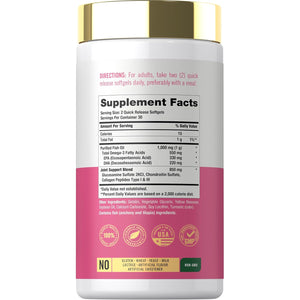 Carlyle Joint Support for Women | 60 Softgels | Complex with Omega-3 and Collagen Peptides | Non-Gmo, Gluten Free