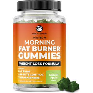 Morning Fat Burner Gummies | Weight Loss for Women & Men | Appetite Suppressant & Metabolism Booster | Thermogenic Belly Fat Burner with Green Tea, Garcinia, Green Coffee Bean & More | 60 Gummies