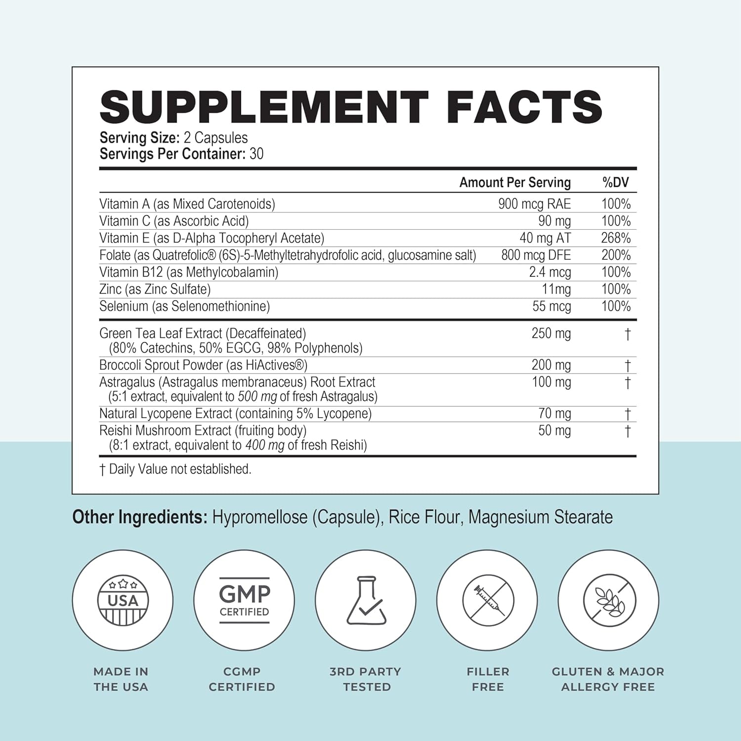 Papillex Dietary Supplement Tablets All Natural Immune Support - Immunity Defense - Best Immune System Booster - Organic 60 Capsules Bottle (Single Bottle)