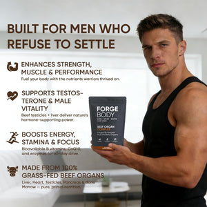 Forgebody Beef Organ Complex Capsules, Grass Fed & Pasture Raised - Total Body Wellness & Performance, Immune Support, Gluten-Free, Non-Gmo, 60 Count (1)