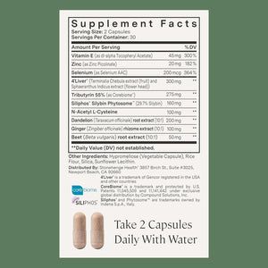 Stonehenge Health Dynamic Liver – Siliphos Milk Thistle Formula – Liver Support & Antioxidant Support, Gut-Liver Axis, Selenium, Zinc, Vitamin E, Ginger, Beetroot Extract, Non-Gmo, 60 Veg Caps
