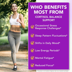 Cortisol Supplements for Women - Cortisol Reducer & Stress Support - Magnolia Bark, Rhodiola Rosea, Holy Basil, Magnesium, Phosphatidylserine - Hormone Balance & Mood, Focus, Sleep Support