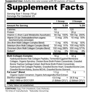 Ancient Nutrition Advanced Hydrolyzed Collagen Peptides Powder Protein Lean with Probiotics and Vitamin C, Cinnamon, for Women & Men, Supports Healthy Weight Management & Muscle Building, 25 Servings