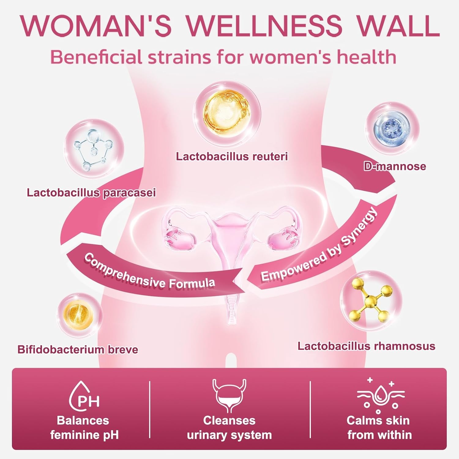 NATURE TARGET Probiotics for Women Probiotic Powder - 50 Billion Cfus, 13 Strains Supports for Digestive Vaginal Health, Bloating Relief, 30 Stick Packs