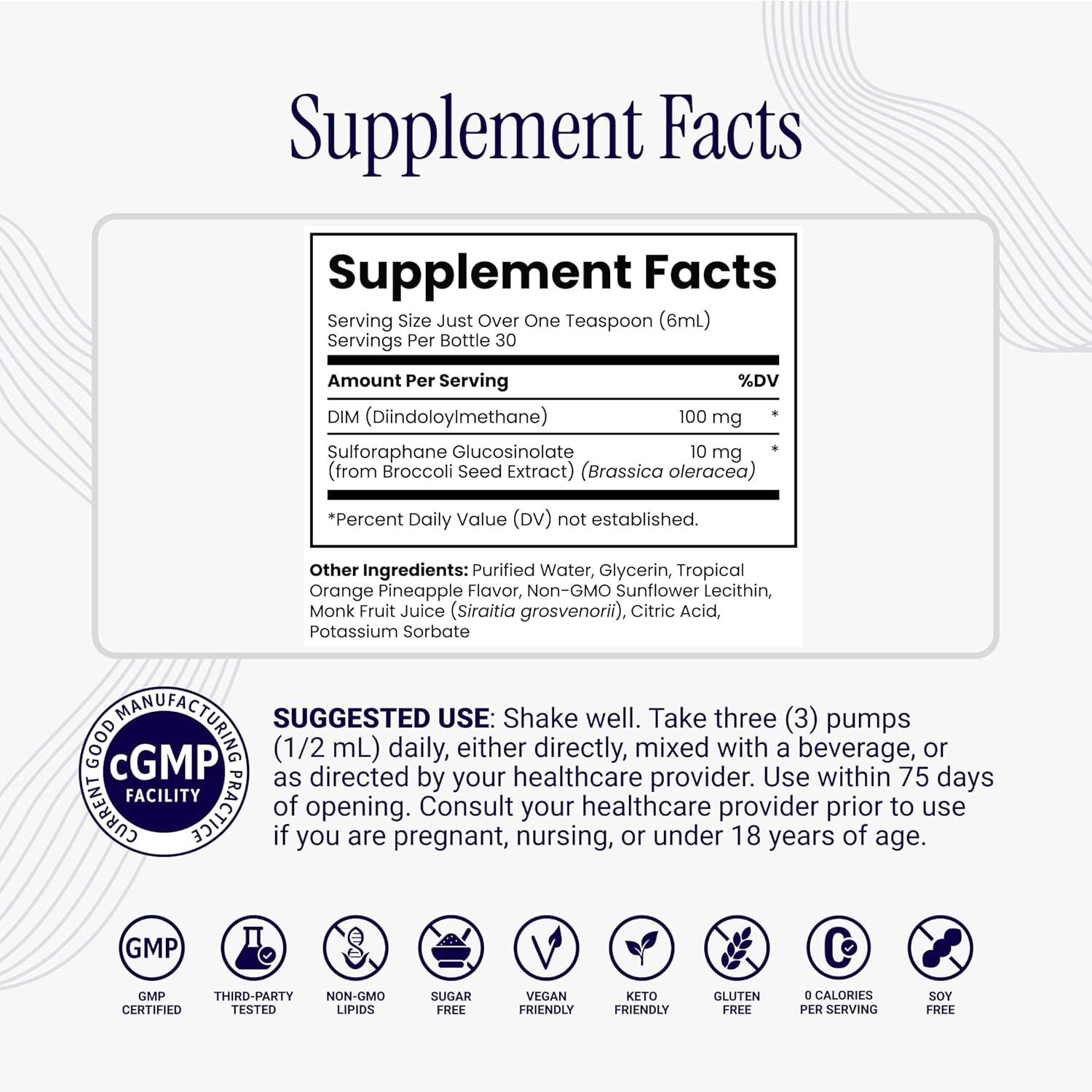Rho Nutrition Liposomal DIM+ Liquid Supplement – Ultra High Absorption Diindolylmethane with Sulforaphane Glucosinolate – Supports Estrogen Metabolism, Hormone Balance & Detox Pathways – Men & Women