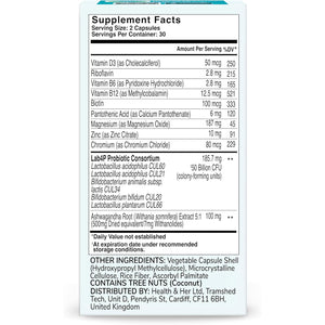 Health & Her Weight Management Probiotics for Women - Perimenopause & Menopause Supplement - Clinically Studied 50Bn CFU Probiotics to Support Gut Health, Energy, Mood & Mind, Vegan (60 Ct - 1 Month)