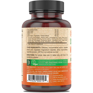 DEVA Vegan Iron-Free Multivitamin & Mineral Supplement, Green Food Blend, Spirulina, Chlorella, Ashwagandha, Broccoli, 90 Coated Tablets