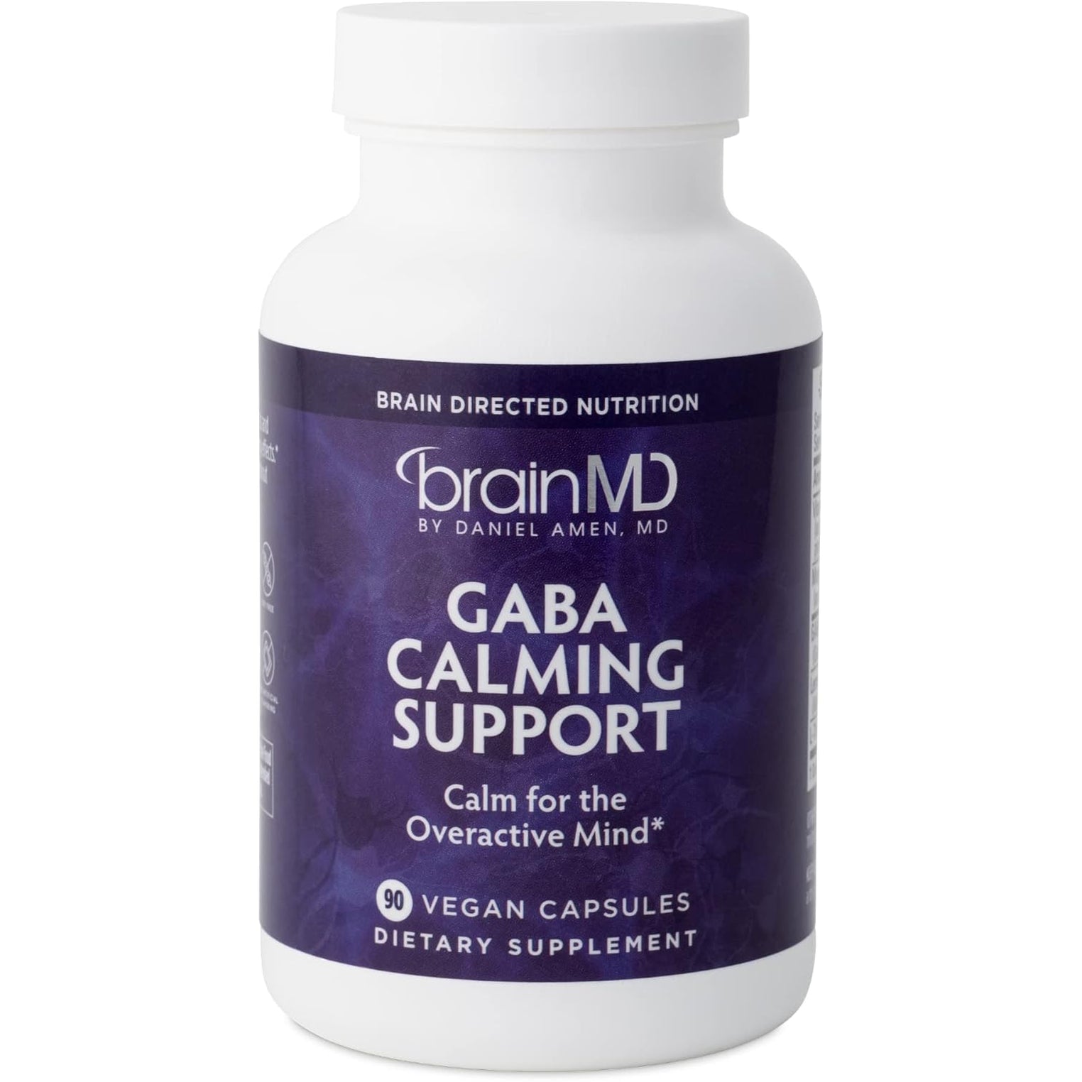 BRAINMD Dr Amen GABA Calming Support - 90 Capsules - Promotes Relaxation - Contains Magnesium, Vitamin B6 & Lemon Balm - 90 Servings