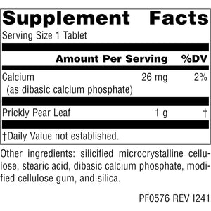 Planetary Herbals Full Spectrum Nopal Cactus, Prickly Pear Cactus, 1000 Mg, with Prickley Pear Leaf - 120 Tablets
