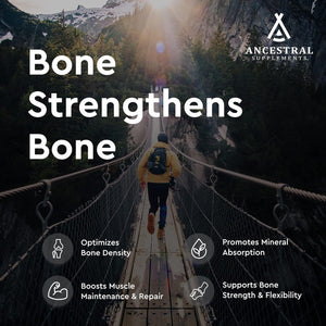 Ancestral Supplements Grass Fed Beef Living Bone Supplement, Bone Meal Capsules Support Bone Health, Oral and Joint Health and Flexibility, Non-Gmo, 180 Capsules