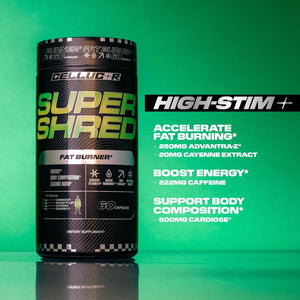 Cellucor Super Shred™ Fat Burner | Thermogenic Power & High Stimulant Energy | 60 Capsules