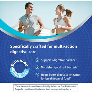 Florastor Prebiotic and Probiotic Gummies, Digestive and Metabolic Support Probiotic Blend for Multi-Action Digestive Health Care, with Vitamin B12, 56 Gummies