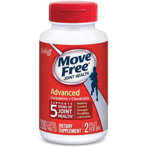 Schiff Move Free Advanced, 200 Tablets - Joint Health Supplement with Glucosamine and Chondroitin
