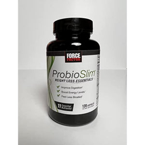 Force Factor Probioslim Weight Loss Essentials, Weight Loss Pills for Women, Metabolism Booster, Appetite Suppressant with Probiotics, Prebiotic Fiber, Electrolytes & Green Tea Extract, 120 Capsules