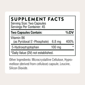 THORNE - 5-HTP - Contains Vitamin B6 - Serotonin Support for Sleep & Stress Management* - 5-Hydroxytryptophan Supplement - Third-Party Certified - Gluten, Dairy & Soy-Free - 90 Capsules