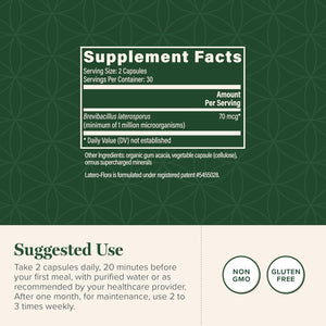Latero-Flora Probiotic 60 Count by Global Healing Center
