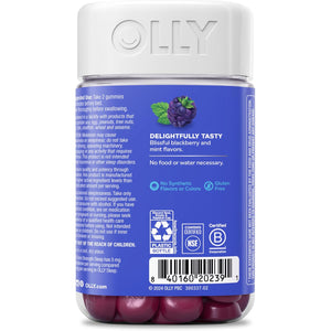 OLLY Extra Strength Sleep Gummy 5 Mg Melatonin, L-Theanine, Chamomile, Lemon Balm Extracts, Sleep Aid, Blackberry Flavor - 90 Count