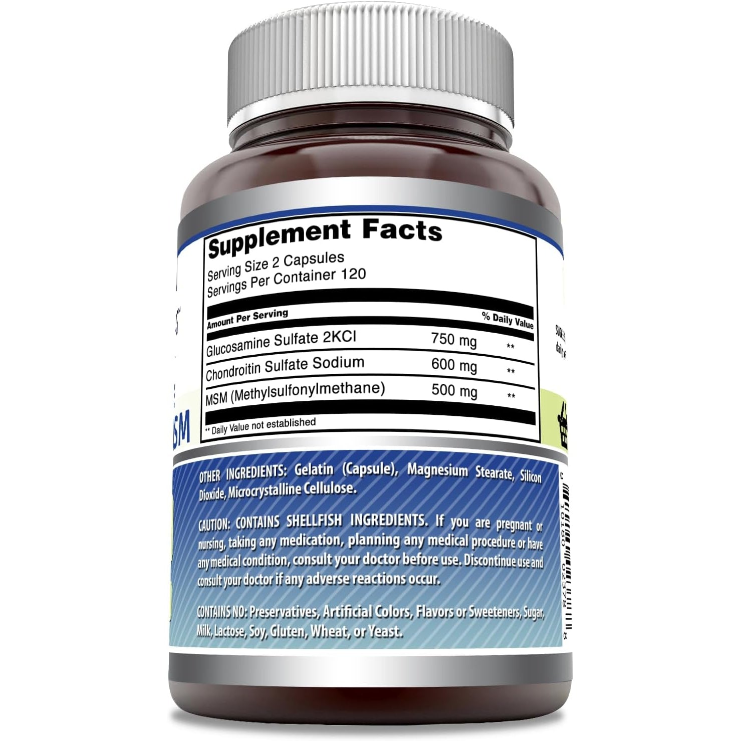 Amazing Formulas Glucosamine Chondroitin & MSM Supplement | 1850 Mg per Serving | 240 Capsules | Non-Gmo | Gluten-Free | Made in USA