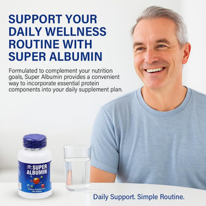 Super Albumin – Hydrolyzed Protein & Amino Acids Supplement | 100 Tablets | Supports Tissue Repair, Cellular Health & Physiological Balance