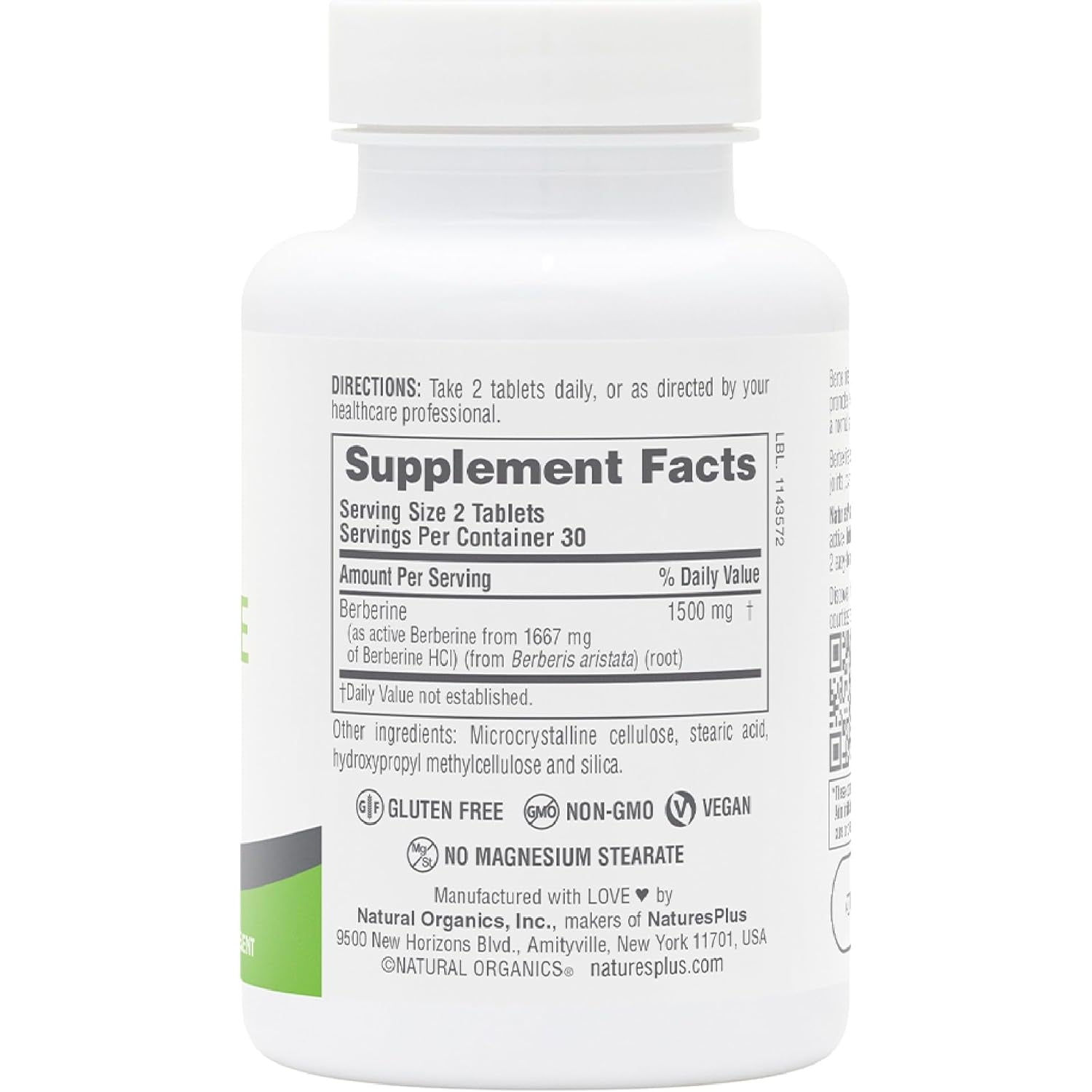 Naturesplus PRO Berberine 1500 Mg - 60 Tablets - Supports Healthy Metabolism - Non-Gmo, Vegan & Gluten Free - 30 Servings
