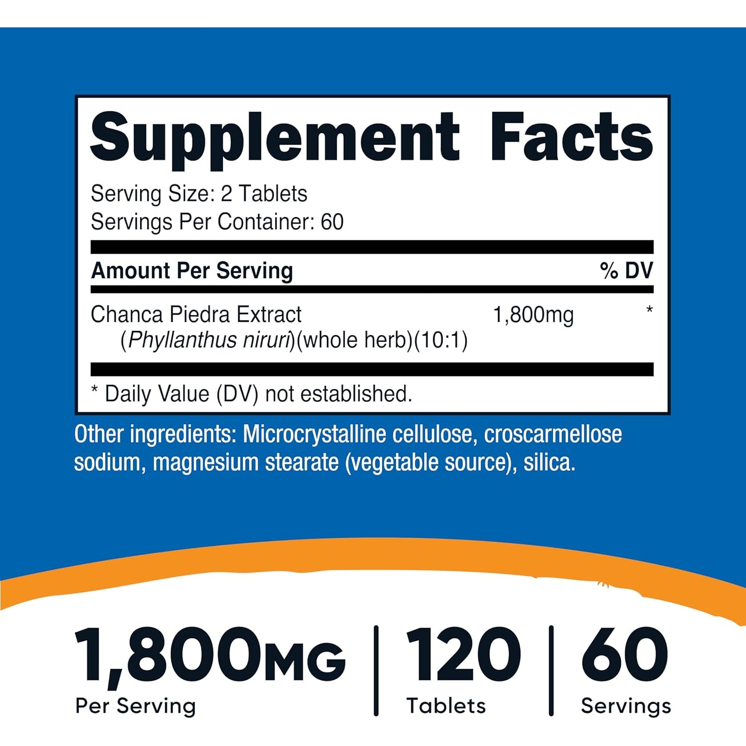 Nutricost Chanca Piedra Extract - Stone Breaker - 120 Tablets, 1800Mg per Serving, 60 Servings per Bottle