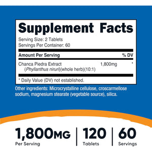 Nutricost Chanca Piedra Extract - Stone Breaker - 120 Tablets, 1800Mg per Serving, 60 Servings per Bottle
