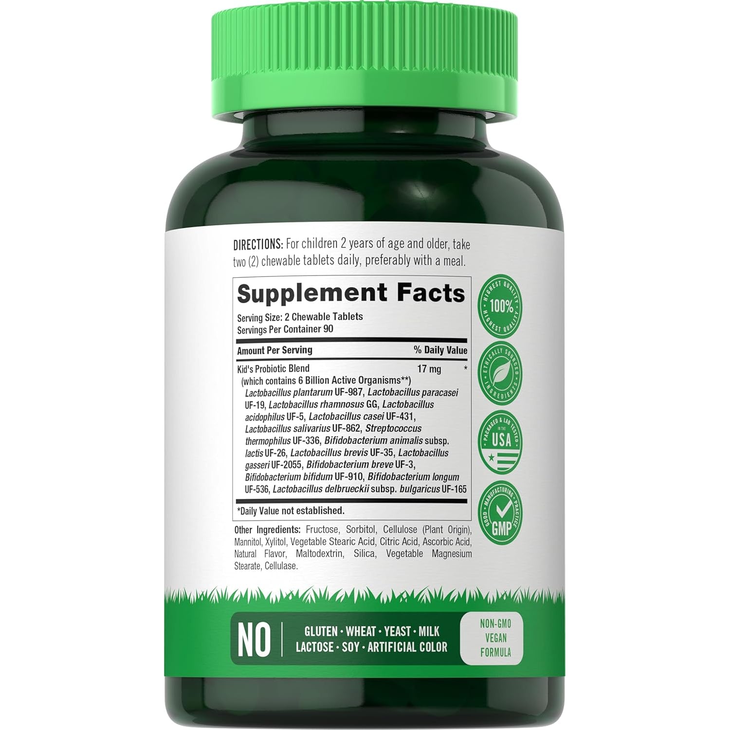 Carlyle Probiotics for Kids Chewable | 180 Count | 6 Billion Cfus | Raspberry Flavor | Non-Gmo & Gluten Free Supplement | by Lil' Sprouts