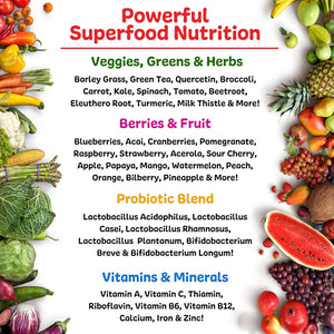 New Vitality Ruby Reds | Delicious Reds Powder Fruit & Vegetable Supplement with Potent Vitamins, Minerals, Enzymes, Herbs, Nutrients and Probiotics for Overall Health 11 Oz. (30 Servings)