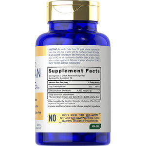Carlyle Chitosan Supplement 1200Mg | 120 Quick Release Capsules | Non-Gmo, Gluten Free | Ultra Lipo