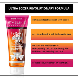 Eveline Cosmetics Slim Extreme 4D Ultra-Concentrated Fat-Reducing Serum with SCALPEL SHAPE DESIGNER™ Technology