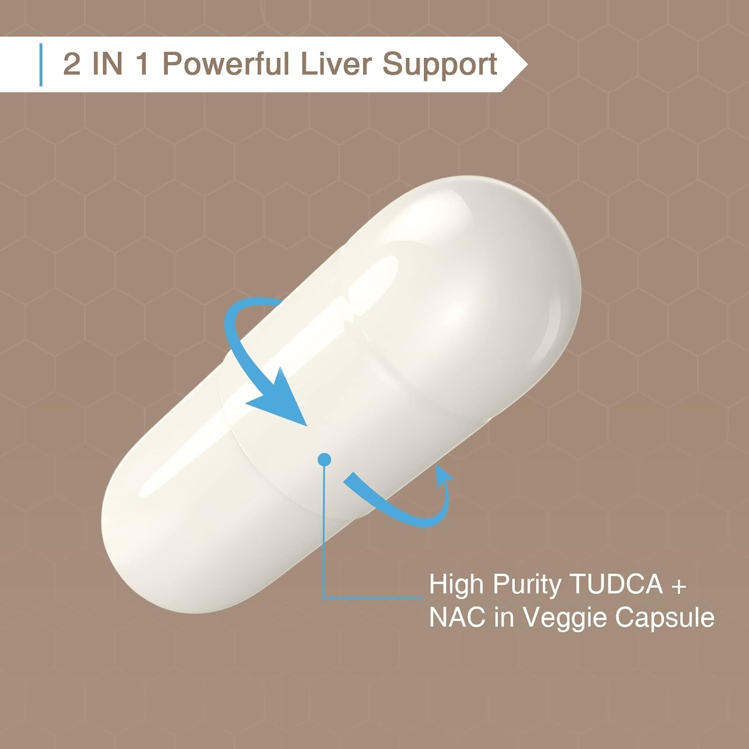 TUDCA with NAC Supplement 1200Mg - 60 Capsules,Powerful TUDCA Bile Salt plus N-Acetyl-Cysteine,Antioxidant Supplements for Liver,Digestion,Pack of 1,60.0 Count